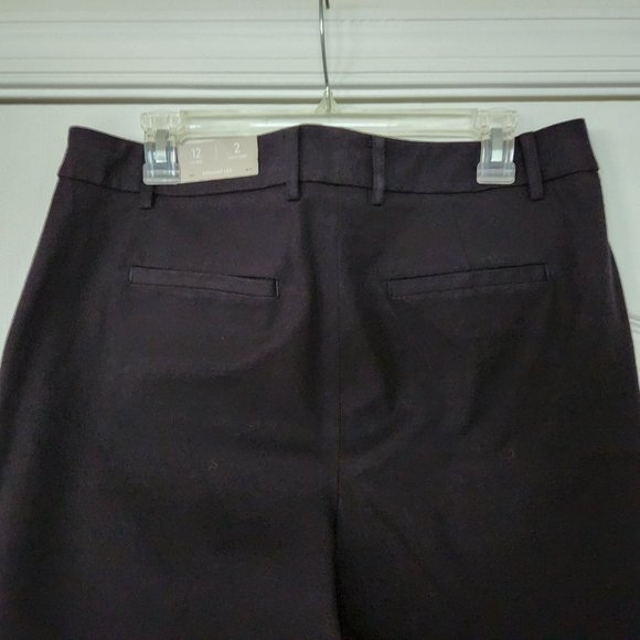 CHICO'S Straight Leg Crop Flat Front Hi-Rise Size 2 (12 Reg) Black 24 ½" Inseam - Picture 8 of 11